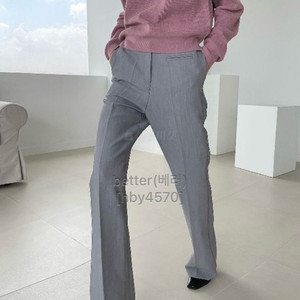 (S) 롱 부츠컷 슬랙스 그레이 새상품 이미지