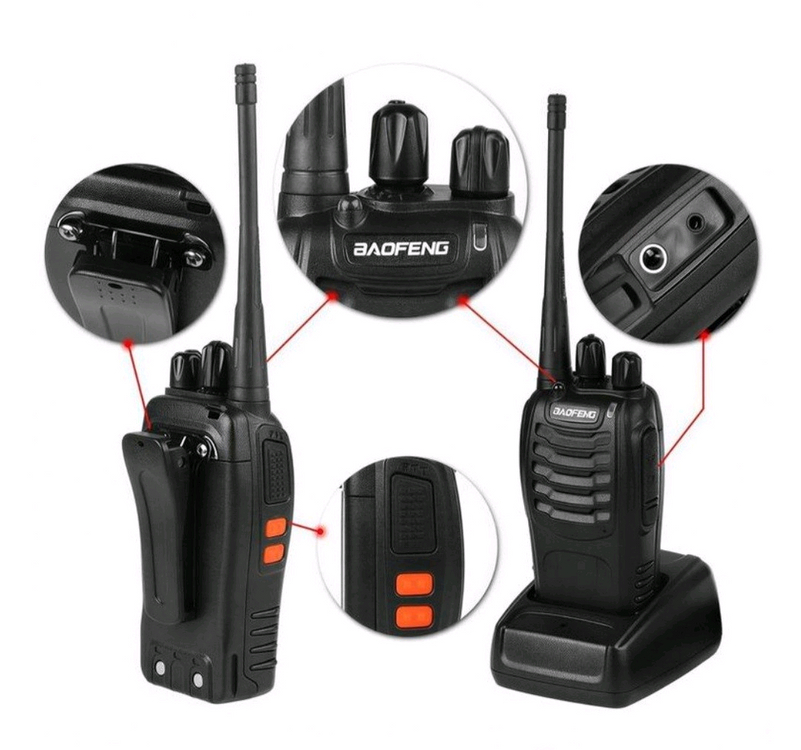 2개 1+1 무전기 2개 배터리 2개 산업현장용 초소형 무전기 2개 풀세트 안정통신 캠핑 등산 낚시 워키토키 새제품 이미지