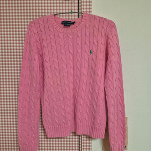 폴로 핑크색 니트