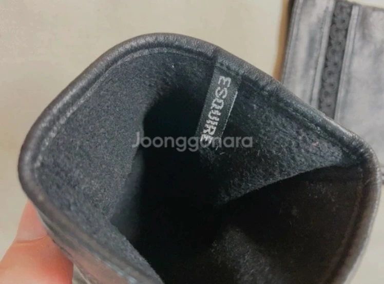 여성 에스콰이어 블랙 가죽장갑 이미지