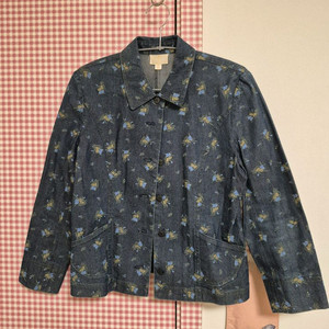 빈티지 플라워 데님 자켓