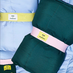 (당일배송) MSGM X 스타벅스 콜라보 블랭킷 담요 그린/블루