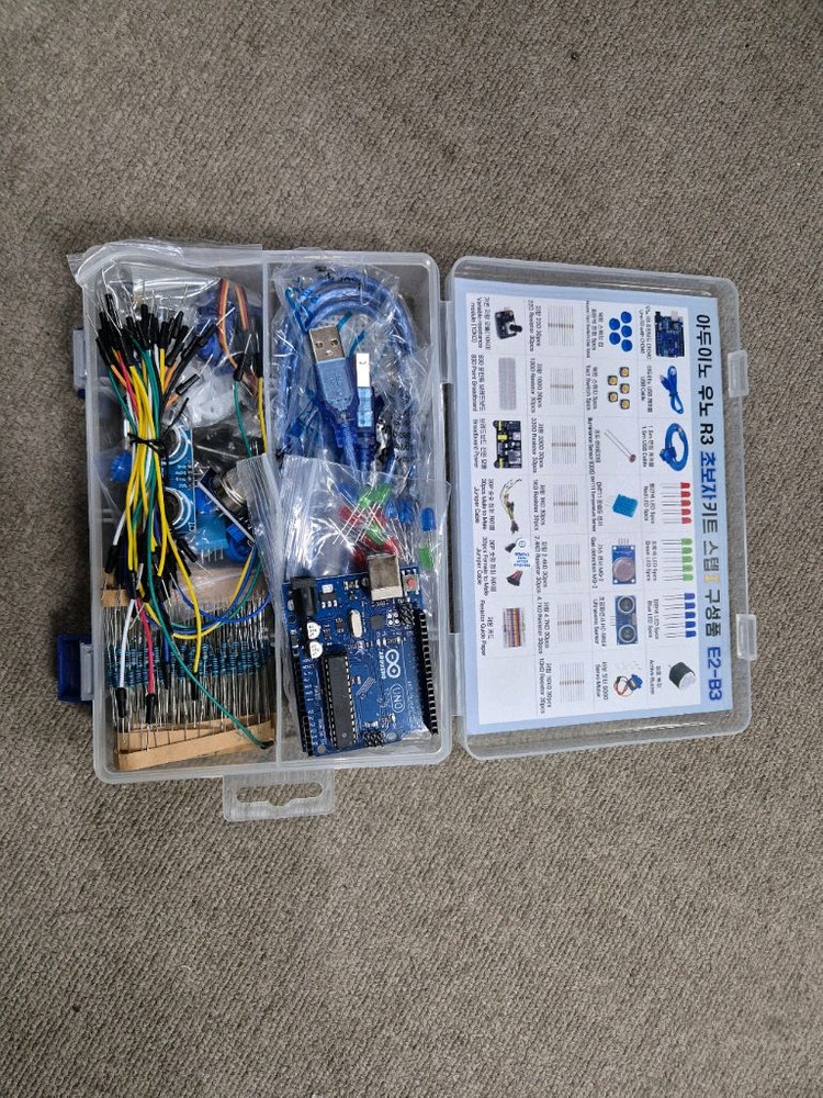 아두이노 우노 R3 초보자키트 스텝1 E2-B3 가스센서 도트 매트릭스 등등 이미지