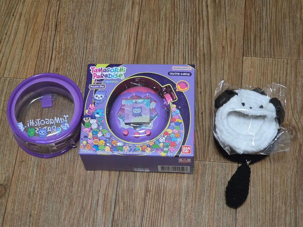 다마고치 파라다이스 퍼플+케이스2개+필름+공식파우치+모든구성품 싸게 팔아요--3