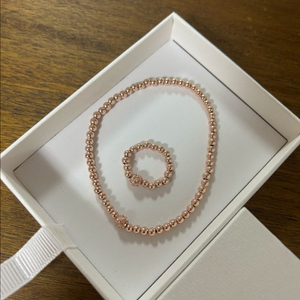 로즈골드 팔찌 반지 세트