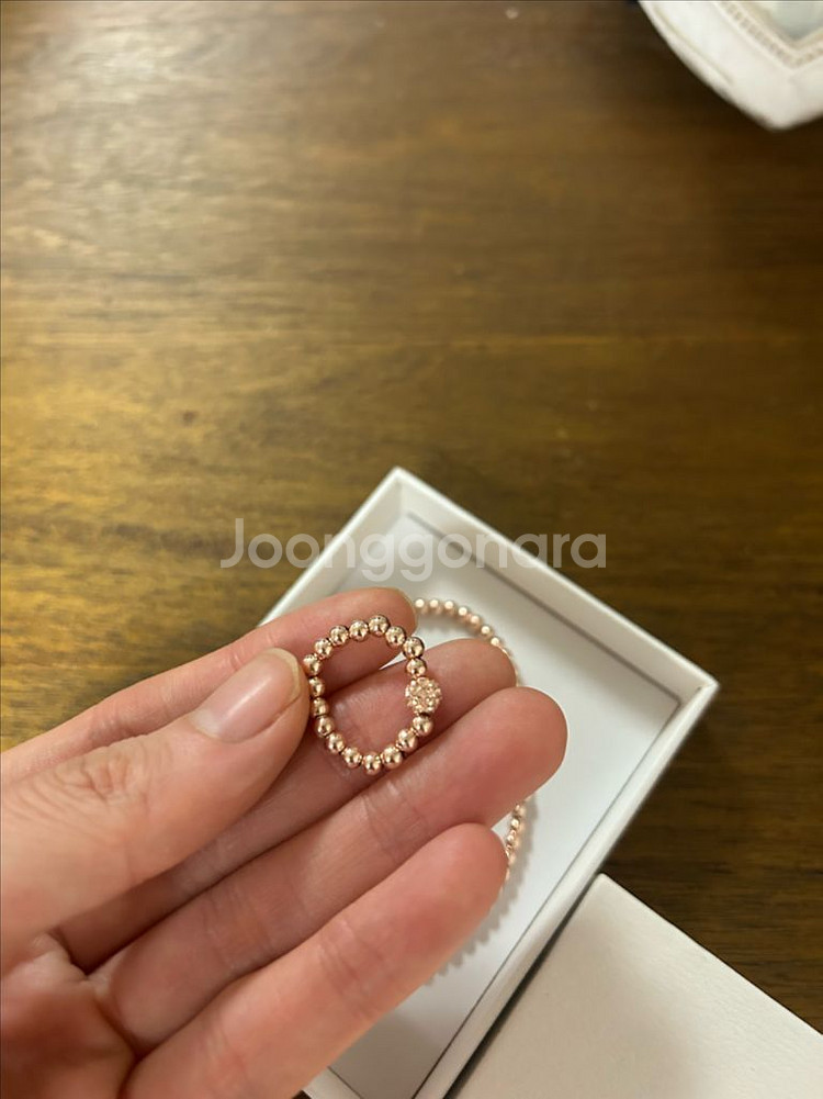 로즈골드 팔찌 반지 세트--2