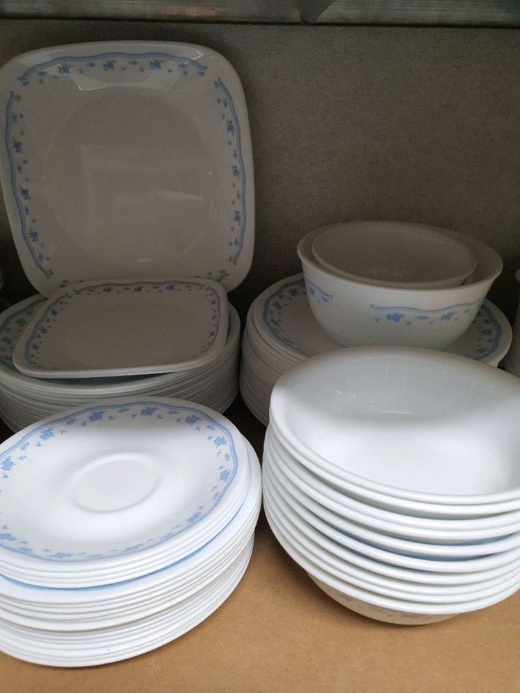 빈티지 코렐 모닝블루 개당값--1