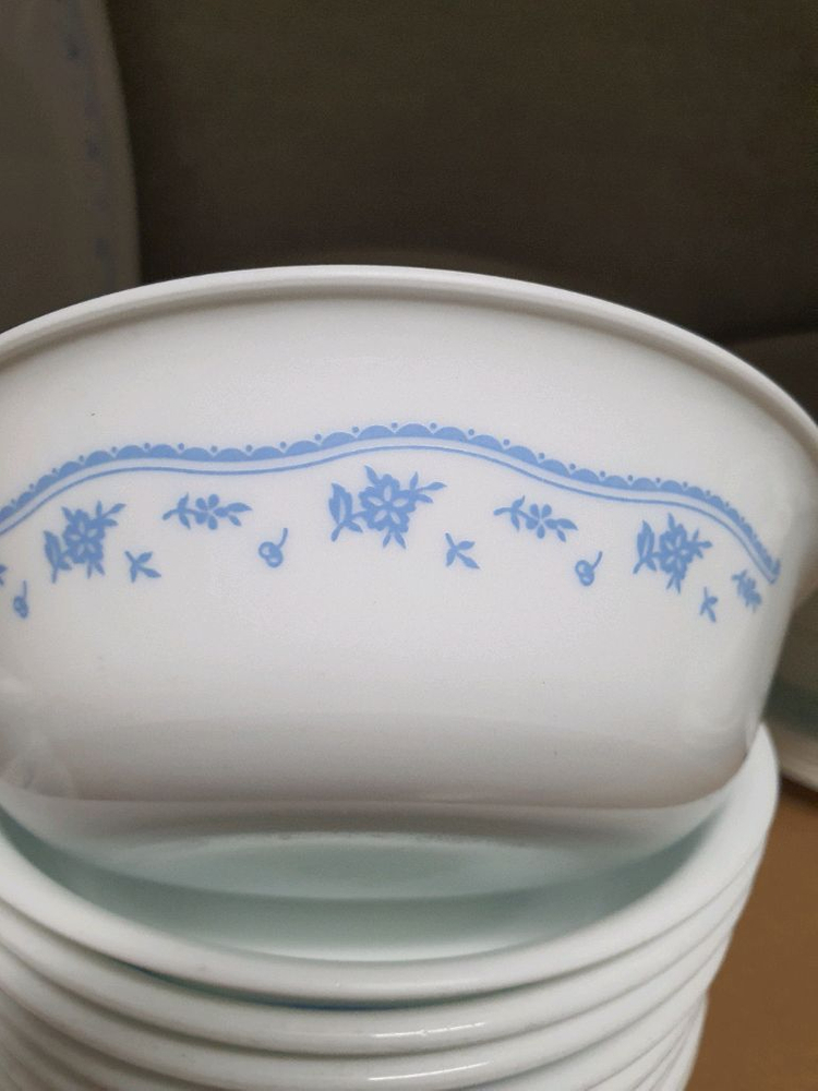 빈티지 코렐 모닝블루 개당값--2