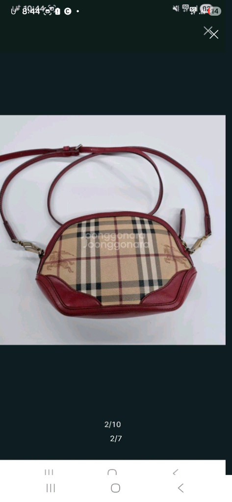 정품버버리미니체크크로스백--1