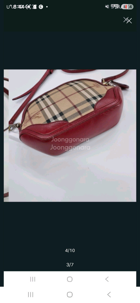 정품버버리미니체크크로스백--2