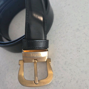 정품 100% 페레가모 금장가죽벨트