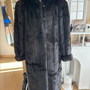 입생로랑 빈티지 리얼 롱 밍크코트