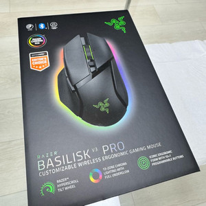 (미개봉) 정품 레이저 바실리스크 V3 Pro 무선 게이밍마우스 블랙 프로