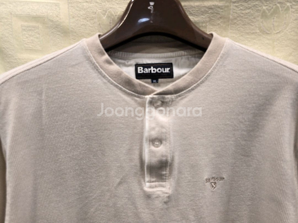 바버 헨리넥 긴팔 기모 티셔츠 XL(105)--1