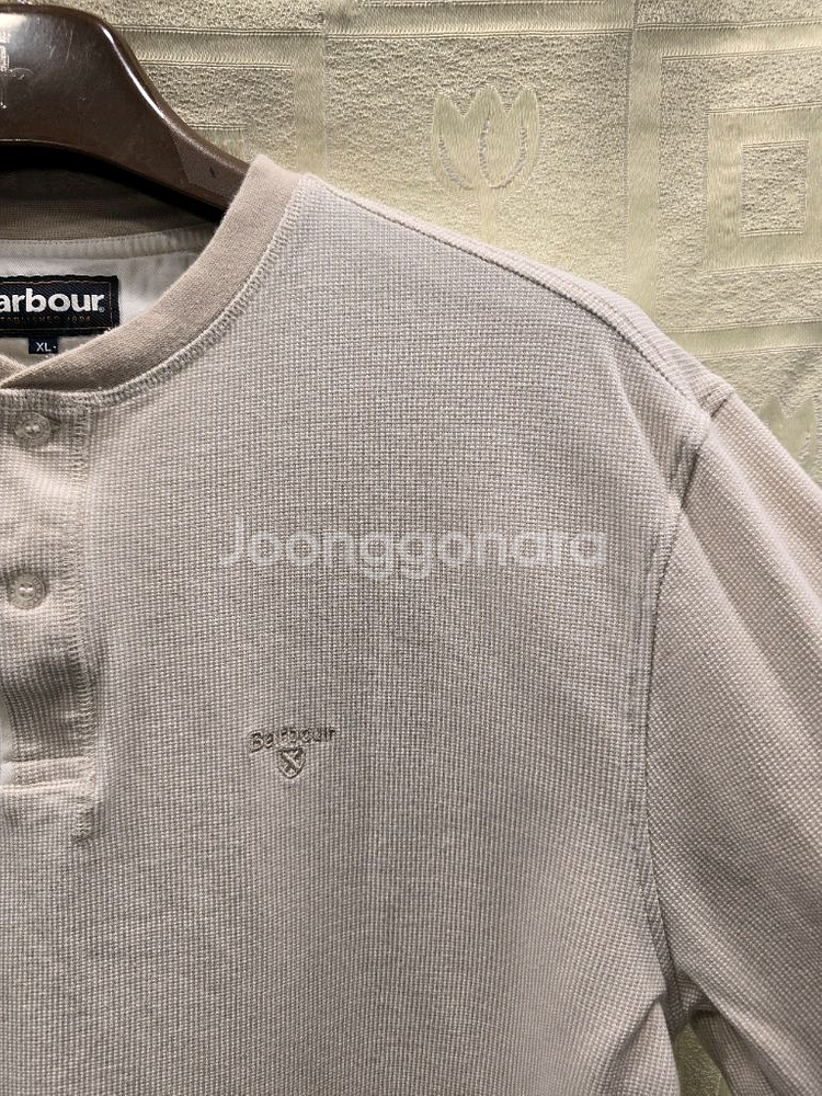 바버 헨리넥 긴팔 기모 티셔츠 XL(105)--2