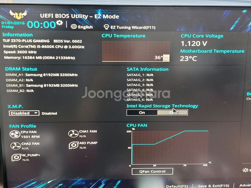 8600k,z370 asus tuf gaming RAM 16G 3200--2
