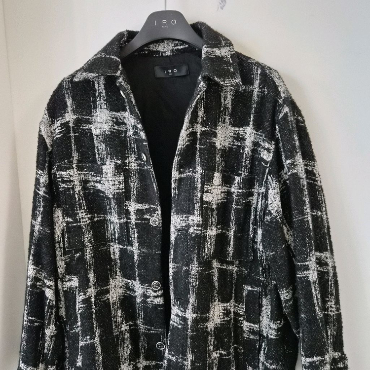 IRO BHUDY 부클 체크 트위드 셔츠자켓 S--1
