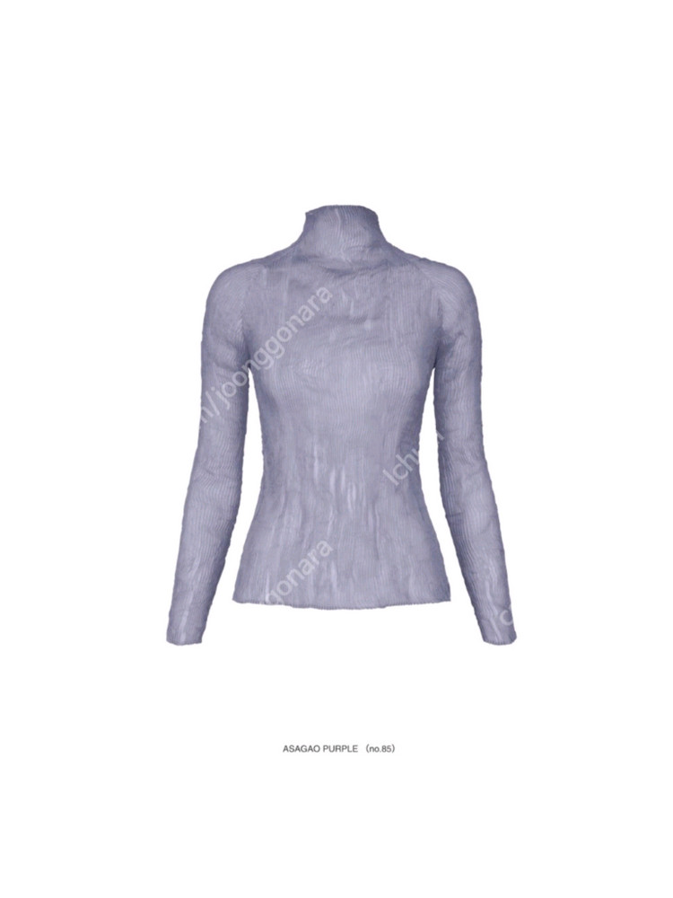 이세이미야케 쉬폰 가디건&탑,해칭스커트 아사가오퍼플 ~--4