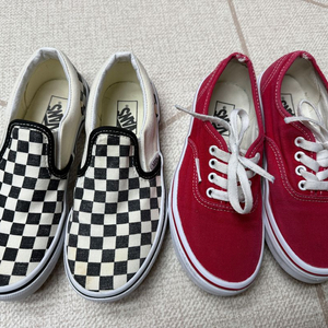 반스 체커보드 어센틱 레드(200) 두켤레