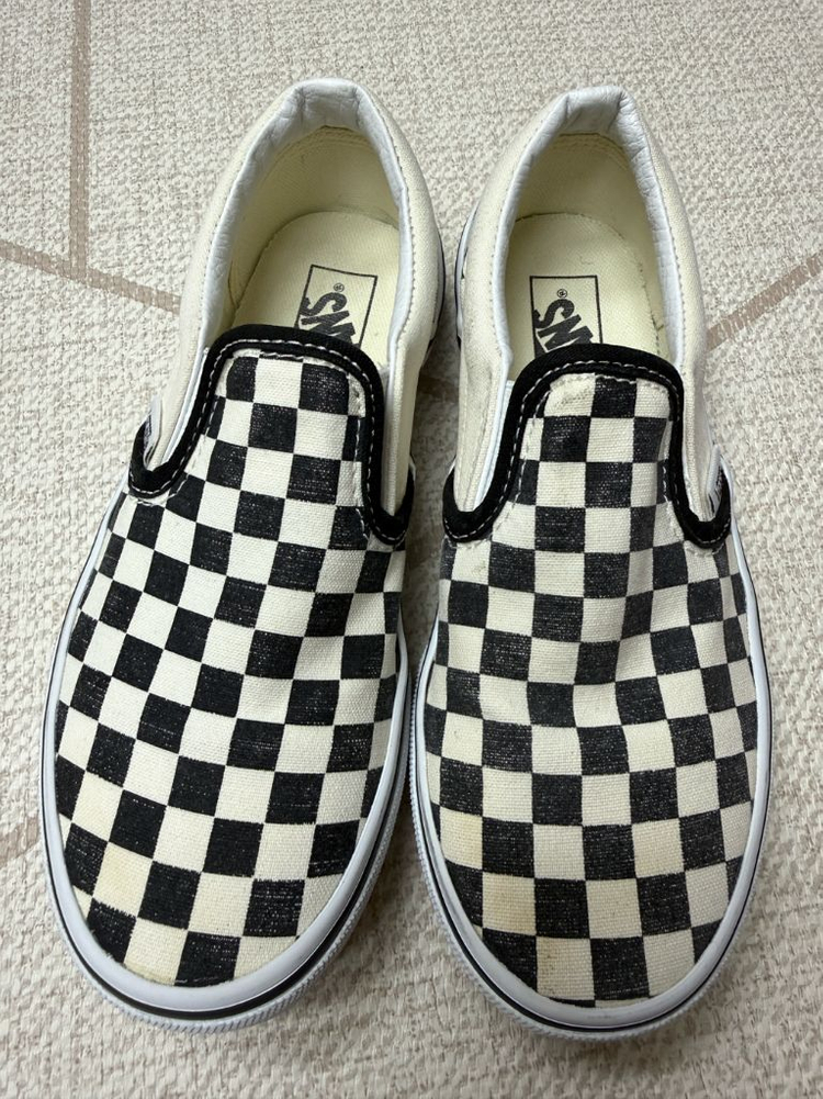 반스 체커보드 어센틱 레드(200) 두켤레--1