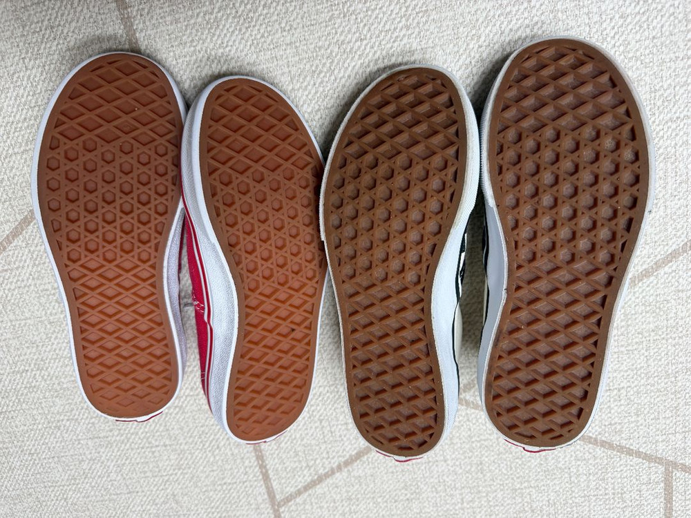 반스 체커보드 어센틱 레드(200) 두켤레--3