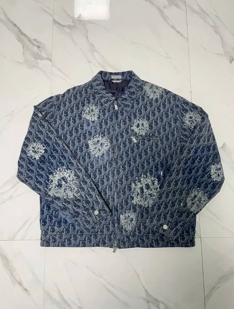 국내미발매 디올 x 데님티어스 오블리크 블루종 자켓 56 새상품--1