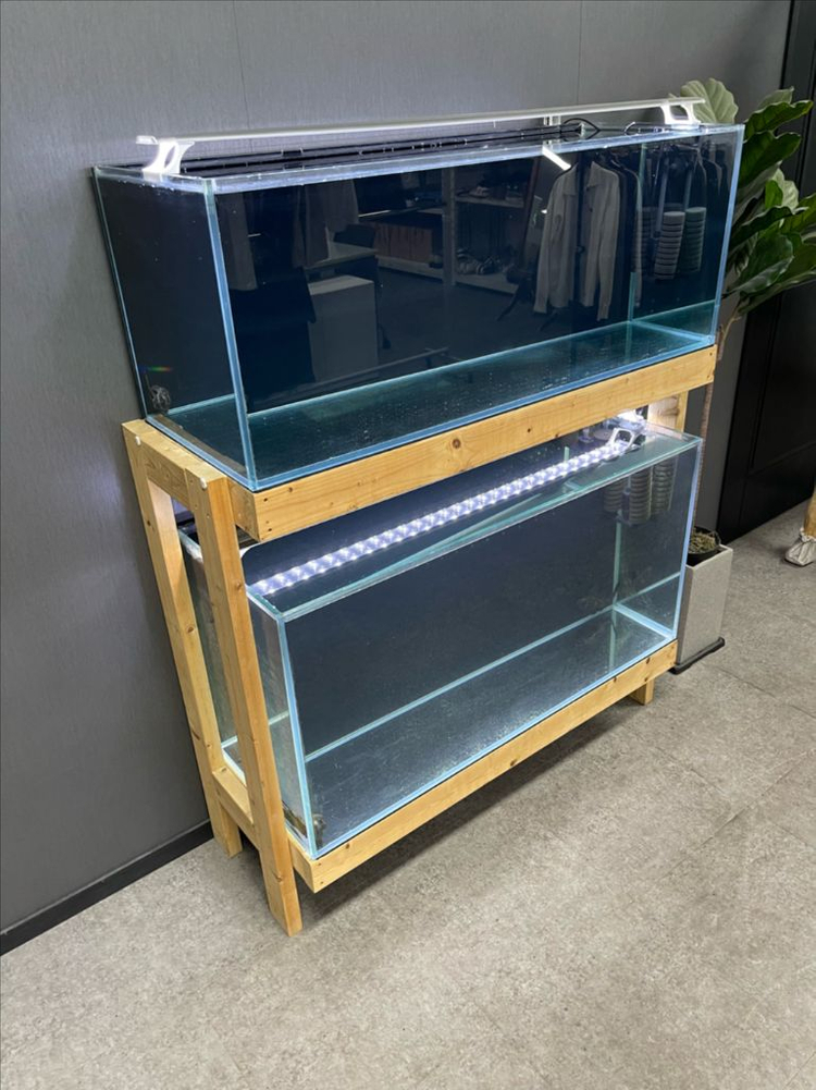 HANS 4자 광폭 어항과 HOYA 4자 광폭 하이 어항 올디아망 수조 12T 어항 판매 (개별 가능)--2