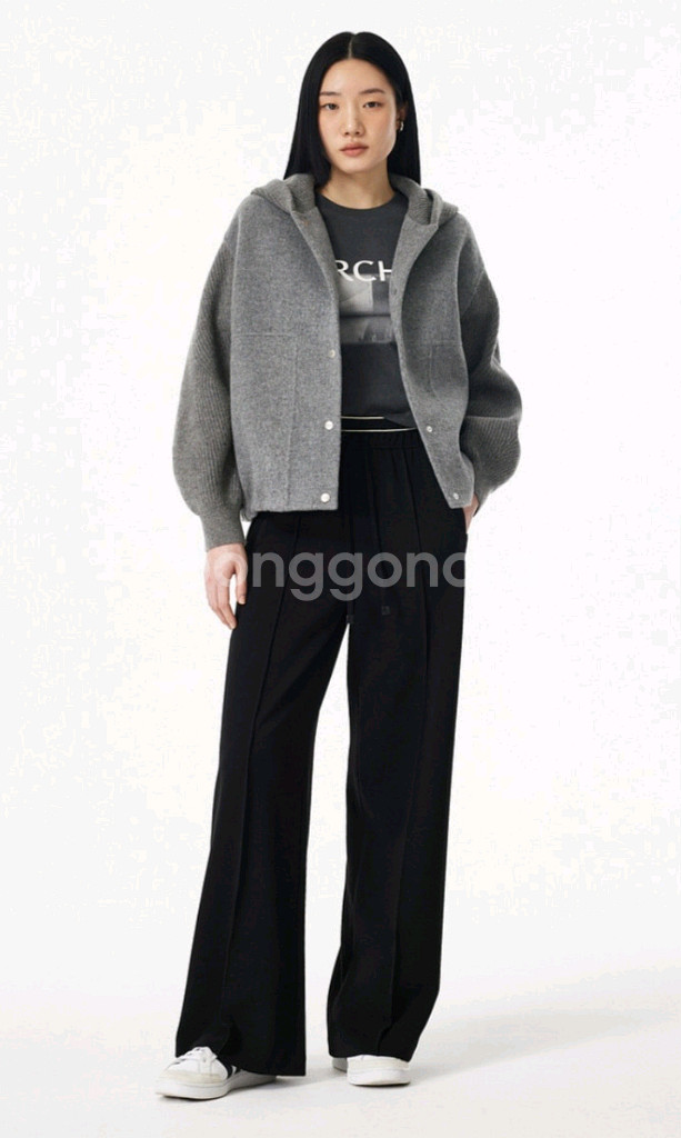 [새상품]보브(VOV) 니트 우븐 믹스 후드자켓(2025신상)--1