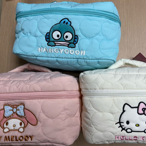 산리오 한교동, 헬로키티, 마이멜로디 화장품 파우치 퀼팅 가방 (새상품)
