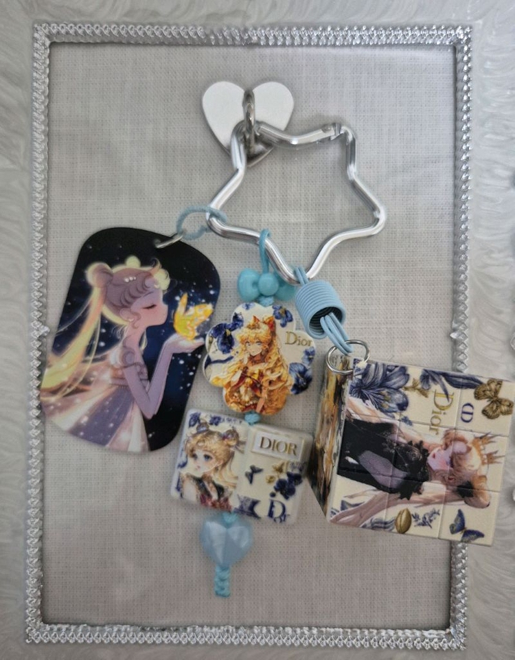 세일러문 퍼즐 큐브 키링--6