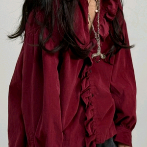 이에르 /넬 프릴 코듀로이 블라우스 이미지