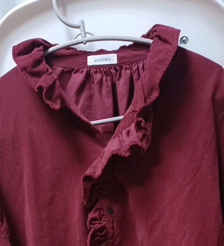 이에르 /넬 프릴 코듀로이 블라우스 이미지