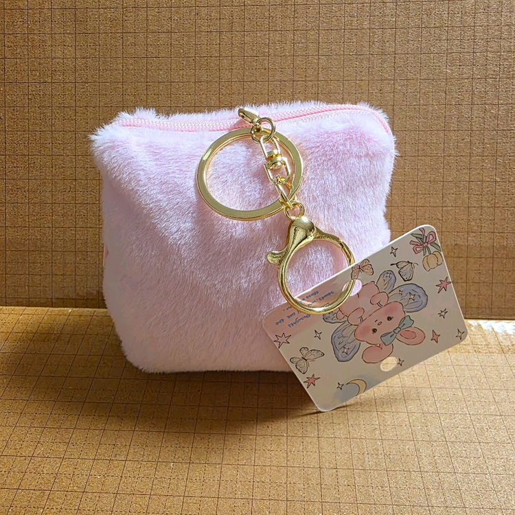 산리오 마이멜로디 사각 동전지갑 파우치 인형키링. 새제품--1