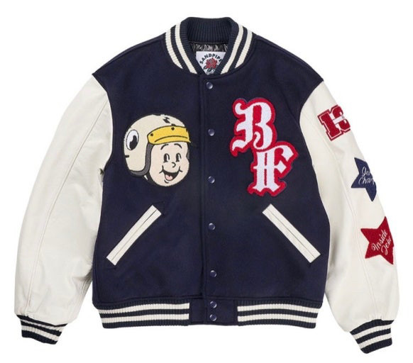 빠더너스 100만 구독자 한정판 바시티자켓 팝니다--0