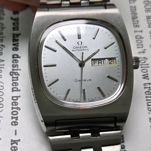 레어] 빈티지 오메가 제네브 점보 테레비 실버판 데이데이트 브레이슬릿 ver.