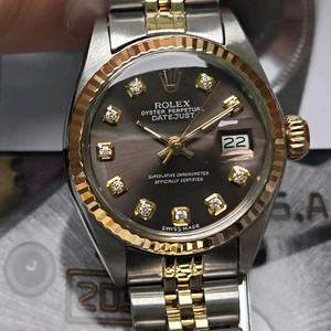 롤렉스 데이저스트 6917 초코판 10P다이아 쥬빌리줄 여성용 (감정서 포함)