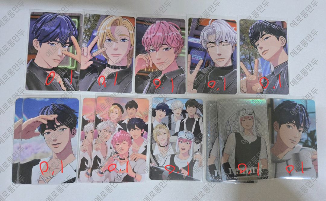 플레이브 멤버십 키트 1기+자잘한 포카들 팝니다. 이미지