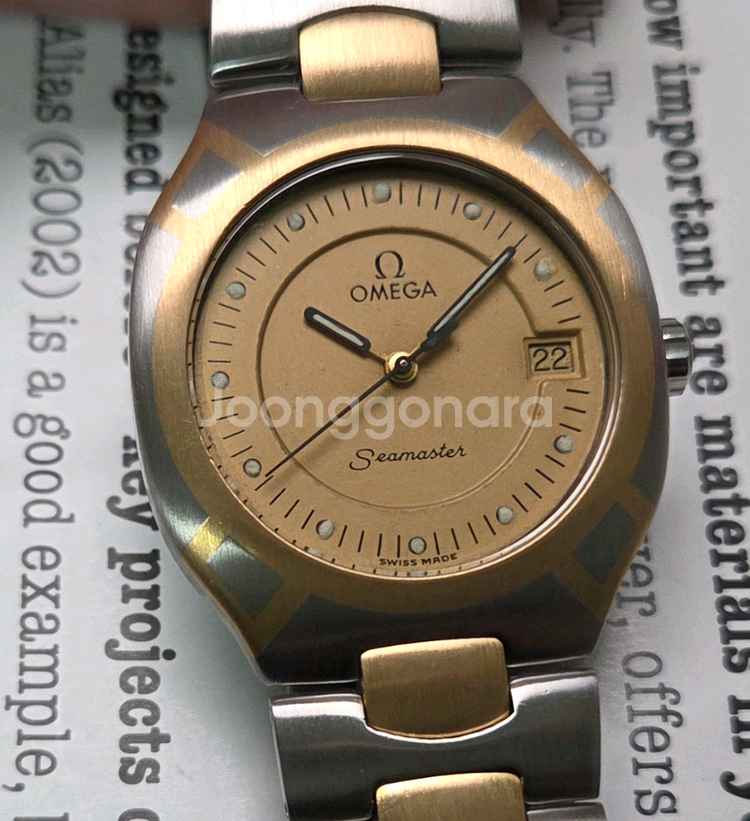 빈티지 오메가 씨마스터 폴라리스 최상위 18K콤비 골드판 브레이슬릿 ver.--1