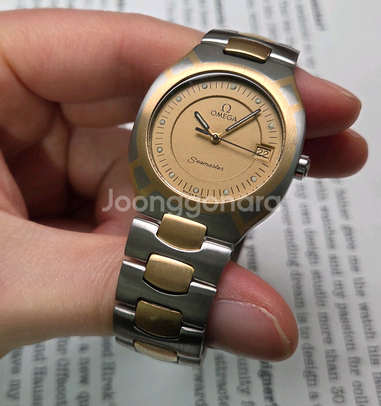 빈티지 오메가 씨마스터 폴라리스 최상위 18K콤비 골드판 브레이슬릿 ver.--3