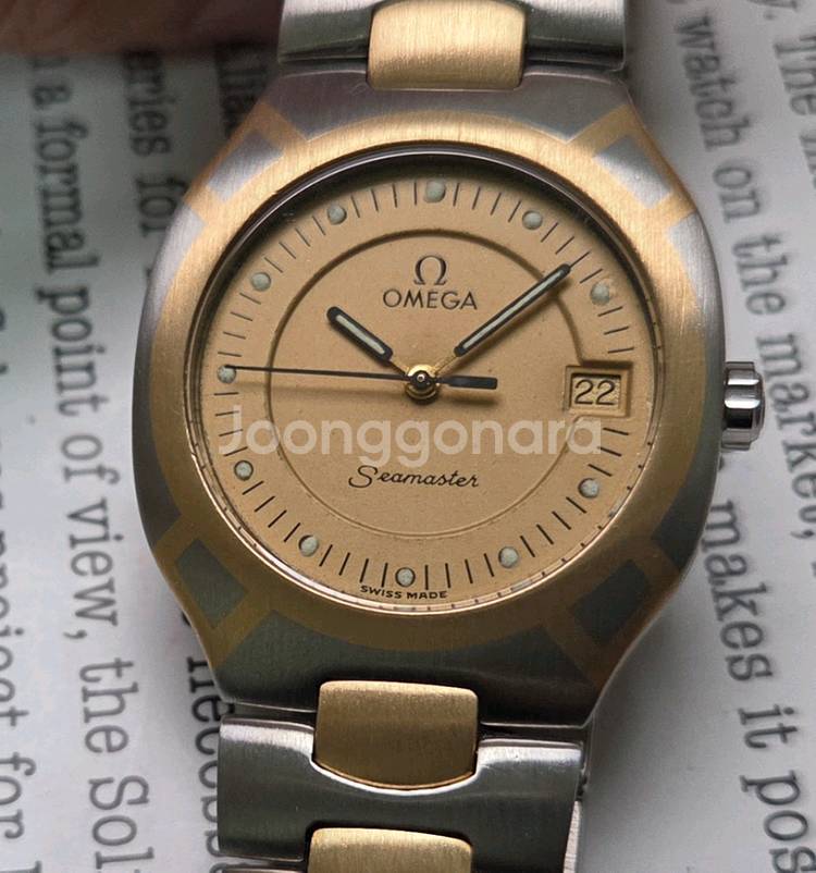빈티지 오메가 씨마스터 폴라리스 최상위 18K콤비 골드판 브레이슬릿 ver.--9