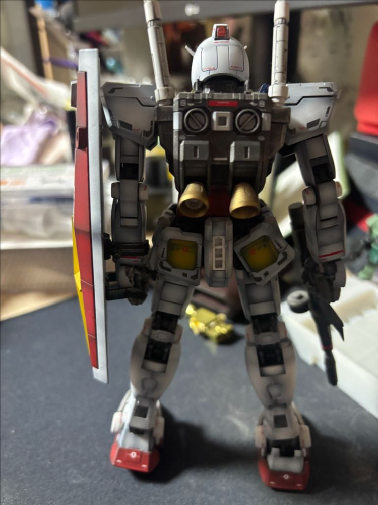 반다이 mg 퍼스트 건담 3.0 명암 도색작 가조립--2