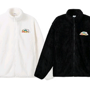 픽셀리 자수 후드집업(XL)화이트,블랙 이미지