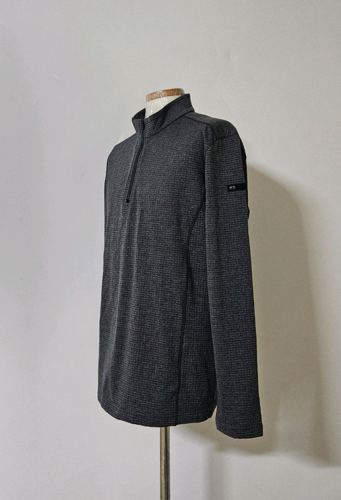 105)K2 기모 남성 반집업니트--1