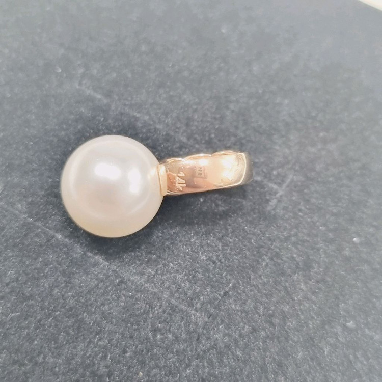 14k진주 포인트 펜던트 핑크골드 이미지