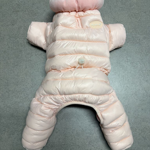 퍼피아 소프트 벨로아 패딩 올인원 강아지 패딩 L 핑크