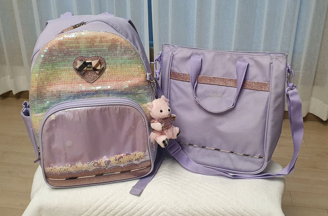 닥스키즈 스팽글 책가방 세트 라벤더--0