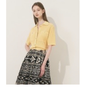 타임 time 아일렛 니트 가디건 프리 사이즈