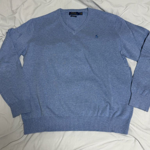 폴로 피마코튼 브이넥 니트 L사이즈