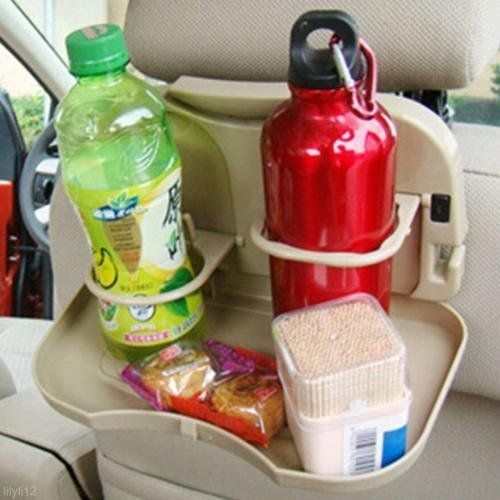 새 랜덤 발송 차량용 뒷좌석 테이블 컵 홀더 거치대 여행용 용품 수납 이미지