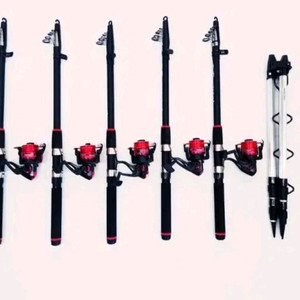 원투낚시대3.6m5대+4000번릴5대+릴줄+삼각받침대 이미지